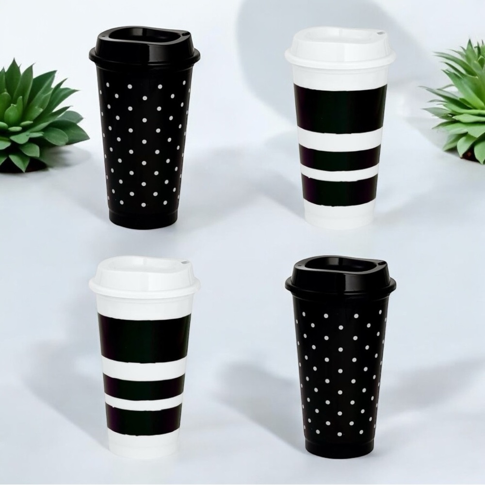 Kate Spade Reusable Travel Tumbler Set of 4, NWT - Picture 1 of 4